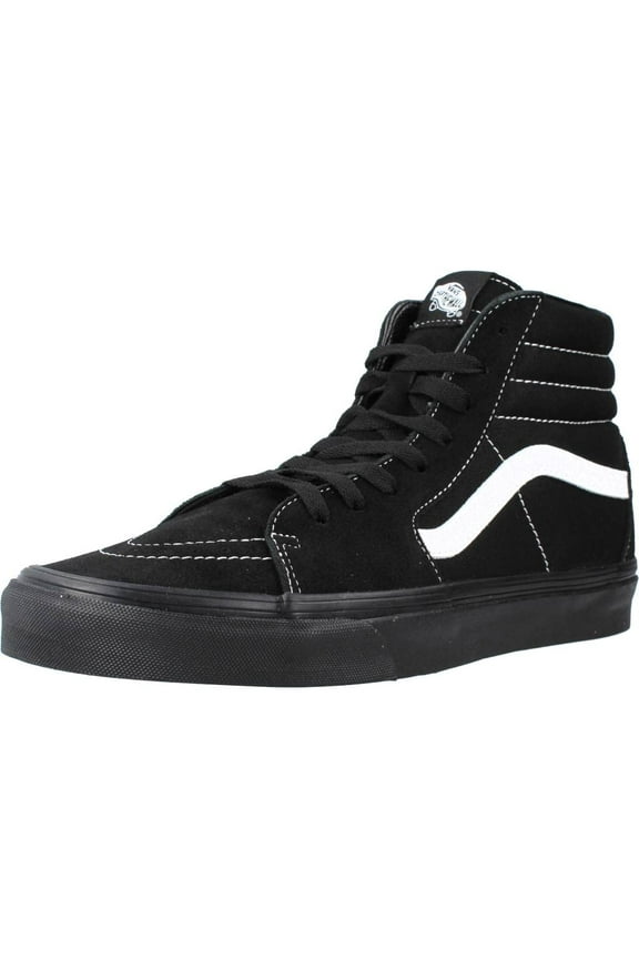 Unisex-Adult Suede/Canvas Sk8-Hi Shoes (Black/Black/True White, 5.5 Women/4 Men)