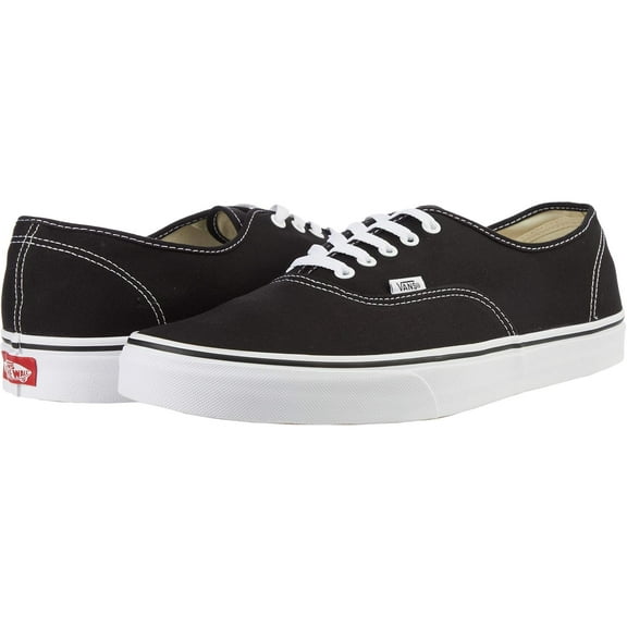 Vans Unisex Classic Authentic - Black/White - Size 7.5 Women/ 6 Men