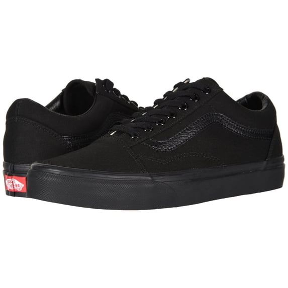 Vans Unisex Classic Old Skool Canvas Shoes - Black Black - Size 11.5 Women/ 10 Men