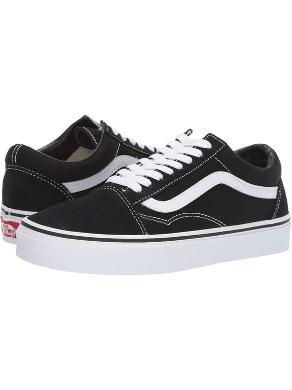 Unisex Classic Old Skool Canvas Shoes - Black/ True White - Size 10.5 Women/ 9 Men