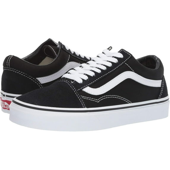 Vans Unisex Classic Old Skool Canvas Shoes - Black/ True White - Size 5 Women/ 3.5 Men