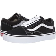 Vans Unisex Classic Old Skool Canvas Shoes - Black/ True White - Size 7.5 Women/ 6 Men