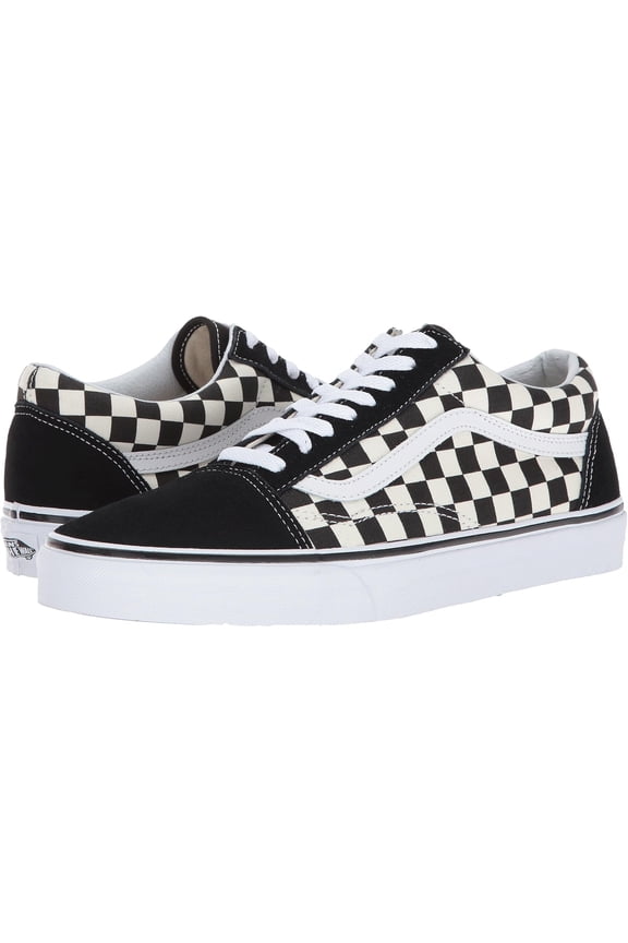 Unisex Classic Old Skool Canvas Shoes - Primery Check Black White - Size 11.5 Women/ 10 Men