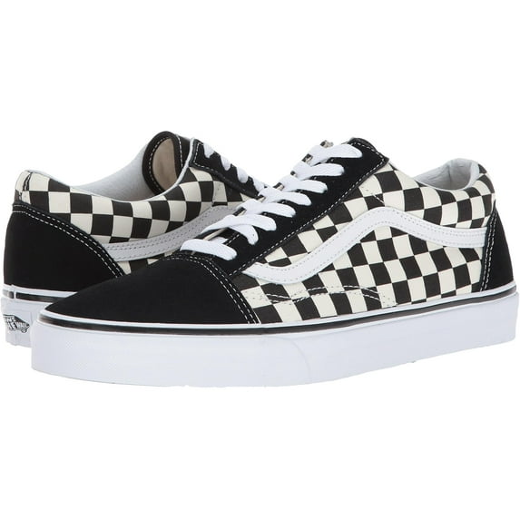 Vans Unisex Classic Old Skool Canvas Shoes - Primery Check Black White - Size 11.5 Women/ 10 Men