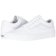 Vans Unisex Classic Old Skool Canvas Shoes - True White - Size 8.5 Women/ 7 Men