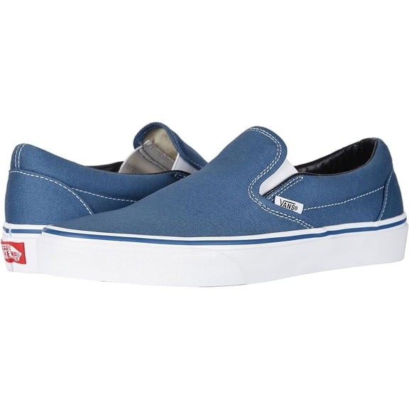 Vans Unisex Classic Slip on Canvas Shoes - Navy - 11.5 Women/10 Men
