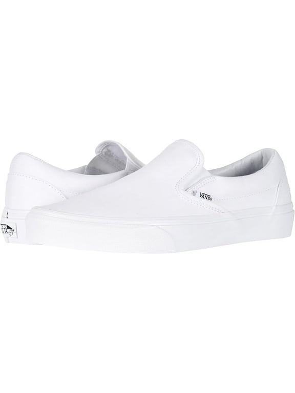 Unisex Classic Slip on Canvas Shoes - True White - 7.5 Women/6 Men