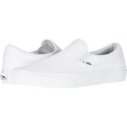 Vans Unisex Classic Slip on Canvas Shoes - True White - 8.5 Women/7 Men