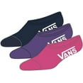 thumbnail image 1 of Vans Unisex Classic Super No Show Socks 3 Pairs, Multi Fuchsia Purple, Size 6.5-9, 1 of 1