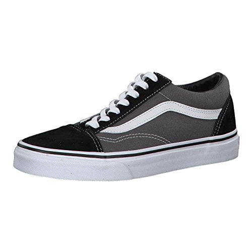Vans Unisex Old Skool Classic Skate Shoes - Black/Pewter - 6.5