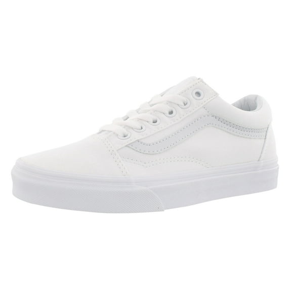 Vans Unisex Old Skool Classic Skate Shoes - True White - 8.5