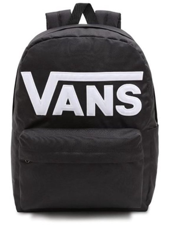 Vans Unisex Old Skool Drop V Travel Backpack Bag - Black-White - One Size