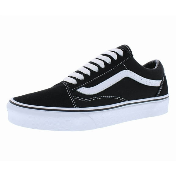Vans Unisex Old Skool Skate Fashion Sneakers, Round Toe Black, Size10.5