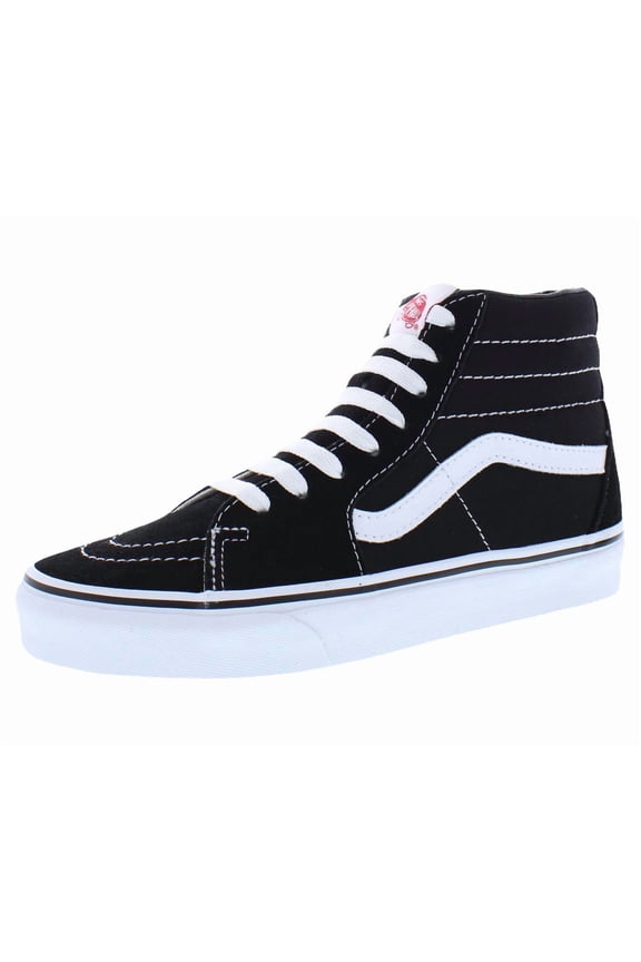 Sk8-Hi Sneakers Men's Canvas Suede Skateboard High-Top Shoes Black/Black/White