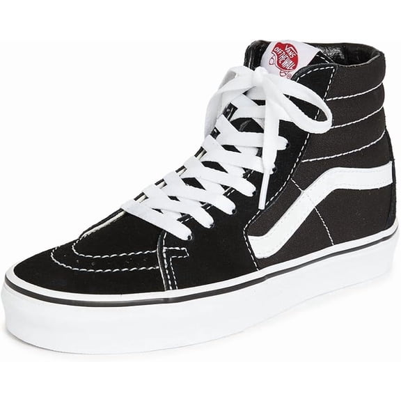 Vans Unisex UA Sk8 High Top Sneakers, Black/Black/White SIZE M6/W7.5