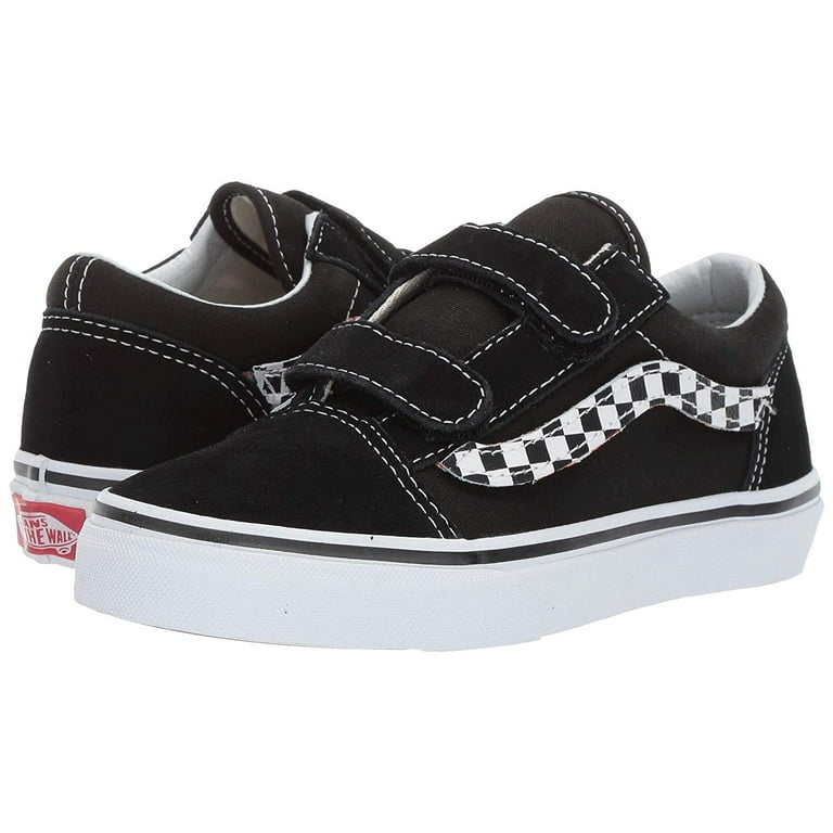 Vans VN-0A38HDUJJ: Old Skool Sidestripe V Black/True Sneakers (2 Little Kid) - Walmart.com
