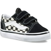 Vans VN-0A38JNPOS Toddlers Old Skool V Core Checkered Black/White Sneakers 7 M US Toddler
