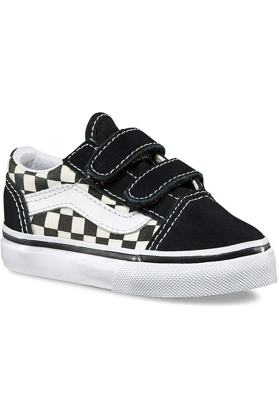 VN-0A38JNPOS: Toddler's Old Skool V Core Checkered Black/White Sneakers (7 M US Toddler)