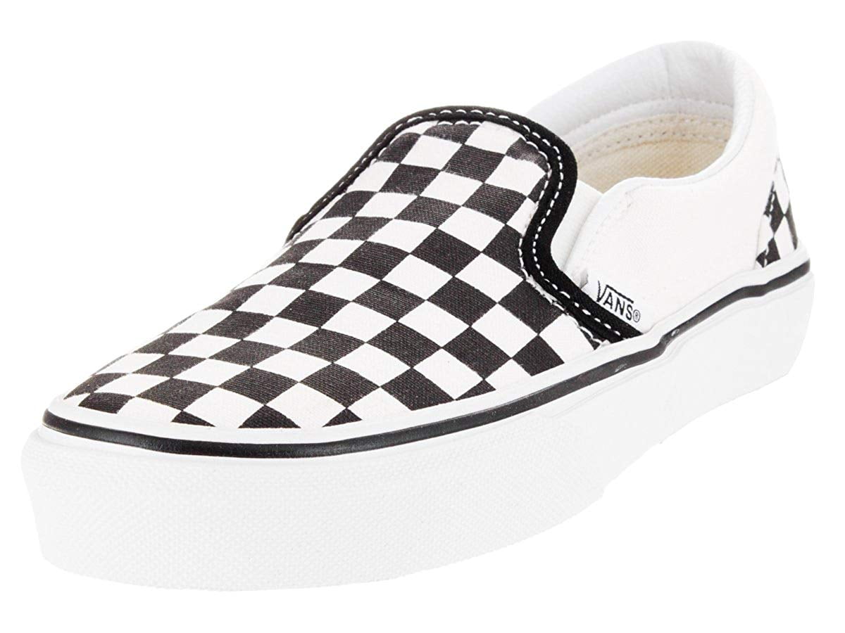 Vans Kids Classic Slip-On (Checkerboard) Black/True White VN000ZBU5GU Size  1.5