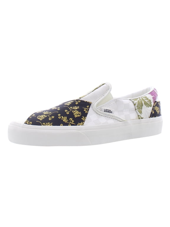 Classic Slip On Unisex Shoes Size 8.5, Color: Patchwork/White