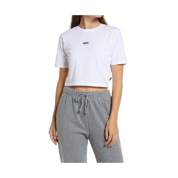 Vans Vans Flying V Crop Crew Sport Womens Active Shirts & Tees Size M, Color: White