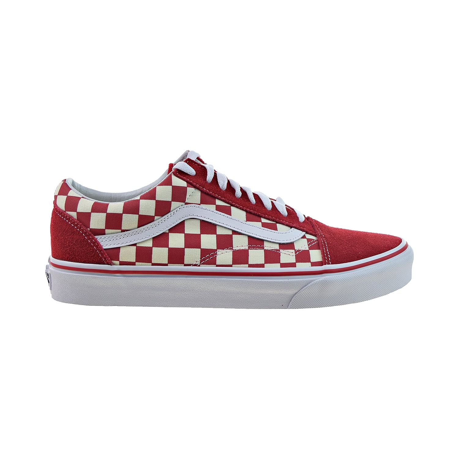 Mens red and white checkered vans sale