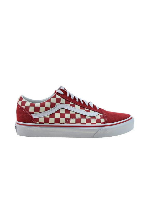 Old Skool Check Men's Shoes Red-White vn0a38g1-p0t