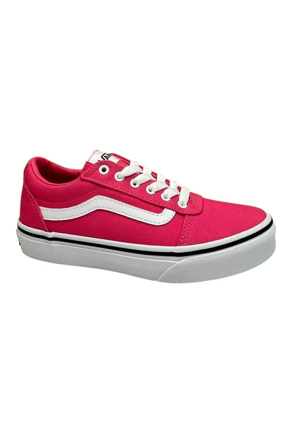 Ward Youth Girls Canvas Skateboard Sneaker Size 1 Pink-White Low Top Shoes