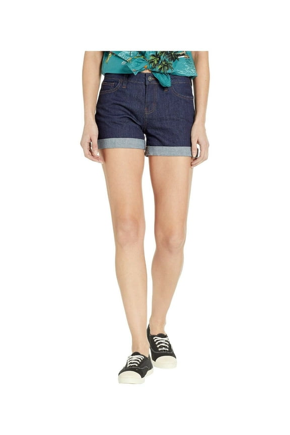 Women's Boyfriend Cuff Indigo Rinse Shorts Size 28