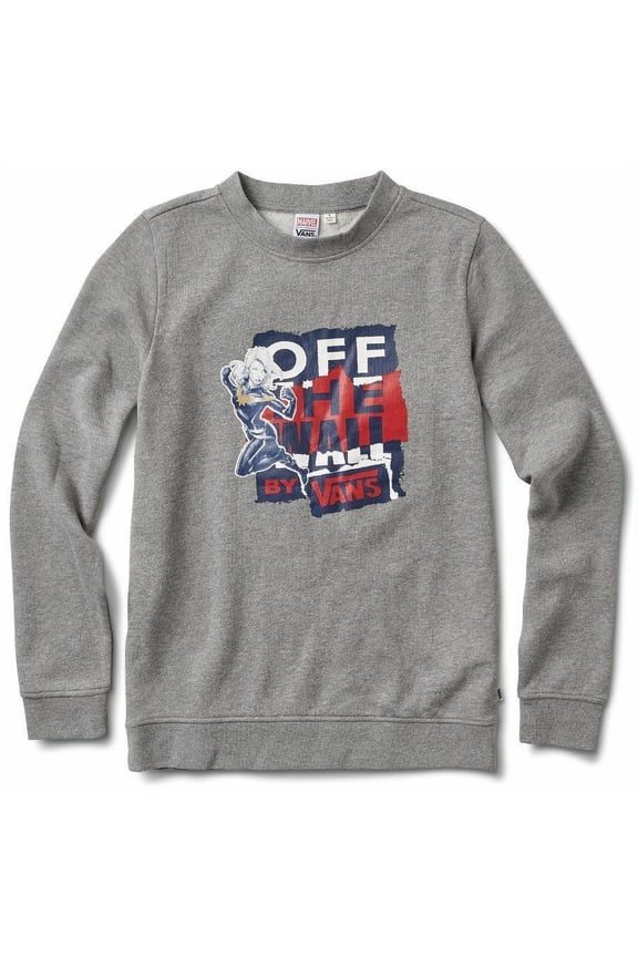 Women's X Marvel Captain Marvel Crew Sweatshirt in Grey Heather (X-Small)