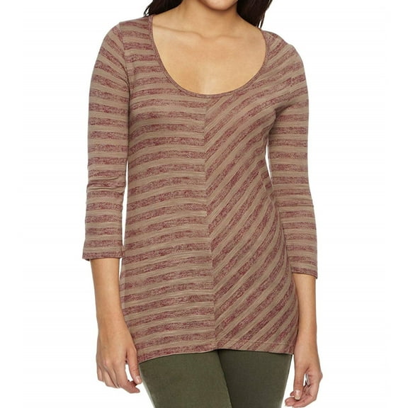 Vans Womens G Abbey Ss V-neck Graphic T-Shirt, Brown, Juniors, X-Large