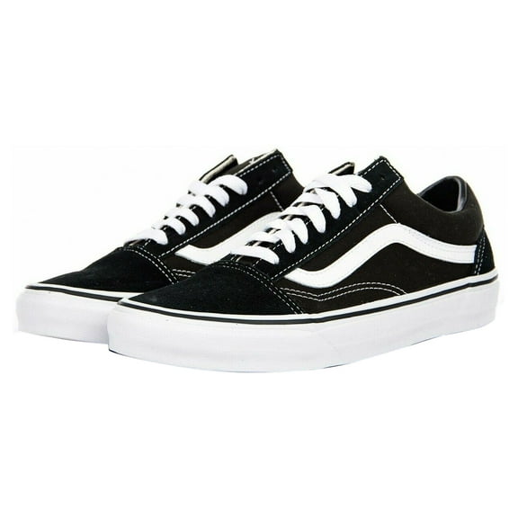Vans Womens Old Skool Canvas Low Top Skate Shoes B/W 8 Medium (B,M)