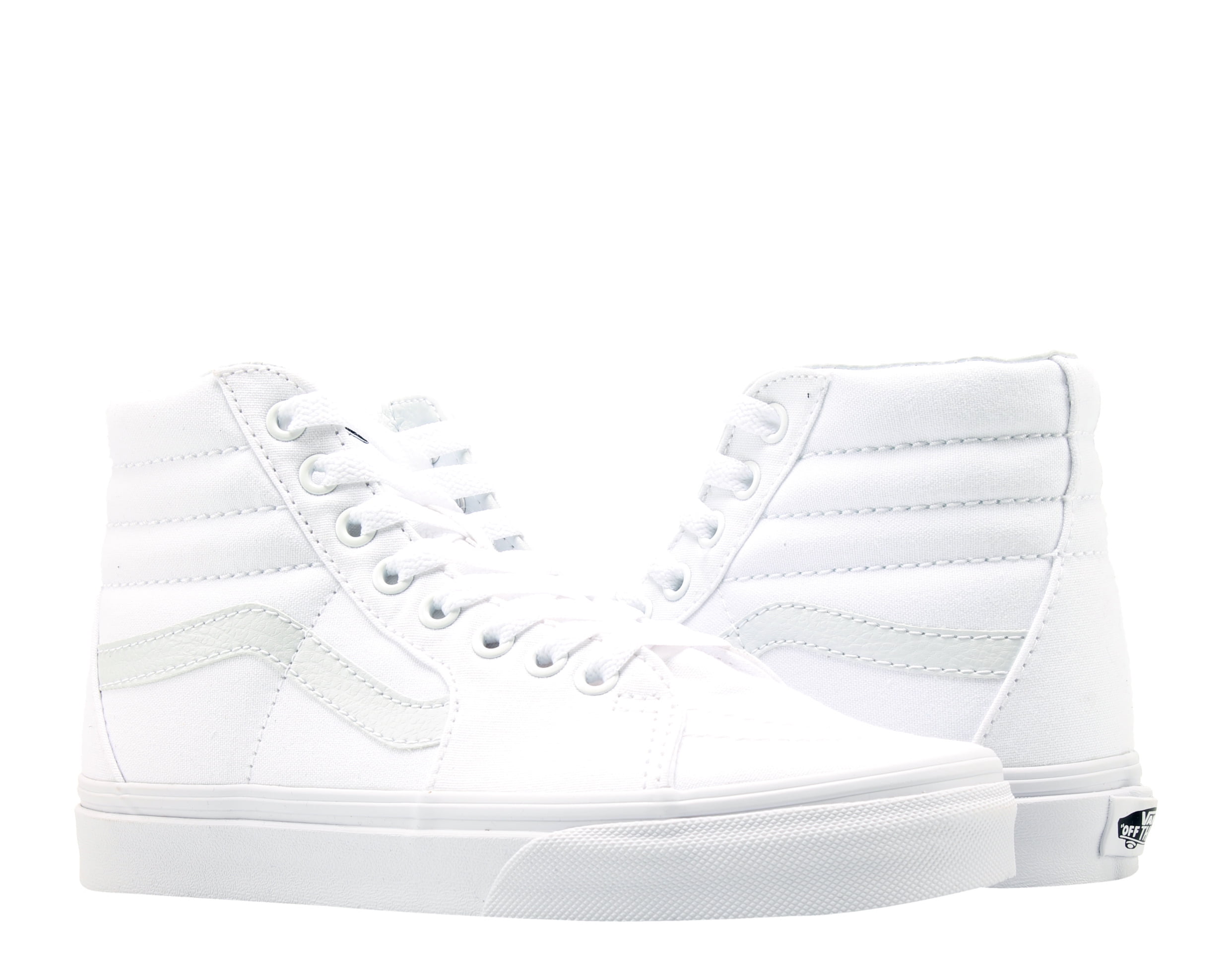 Vans Unisex SK8-Hi True White Shoes, Canvas & Suede Upper, High