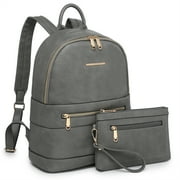 Womens Grey Inner Pockets Backpack Bags & Handbags Size OS Womens Grey Inner Pockets Backpack Bags & Handbags Size OS main image 4