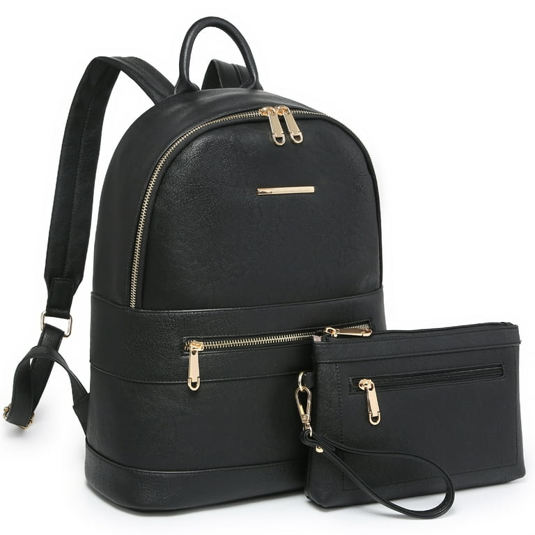 Vansarto Women Fashion Zipper Medium Backpack Purse Faux