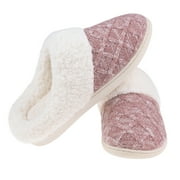 Vansarto Womens Fuzzy Slippers Memory Foam Slip on Slippers with Plush Fleece Lining Ladies Soft Warm House Shoes for Indoor & Outdoor