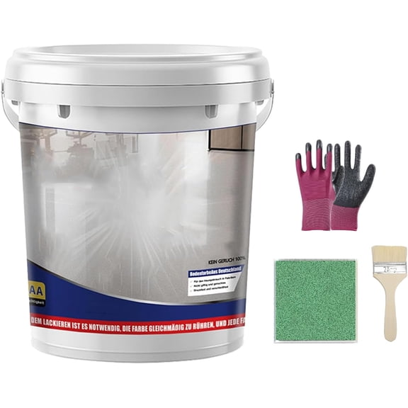 Vansen Floor Paint, Epoxy Colored Sand Floor Paint, High Gloss Marble Finish Epoxy Floors Coating, Wear-Resistant Anti-Slip Self-Leveling Epoxyfloor Paints, Waterproof (Covering 3 square feet,E#)