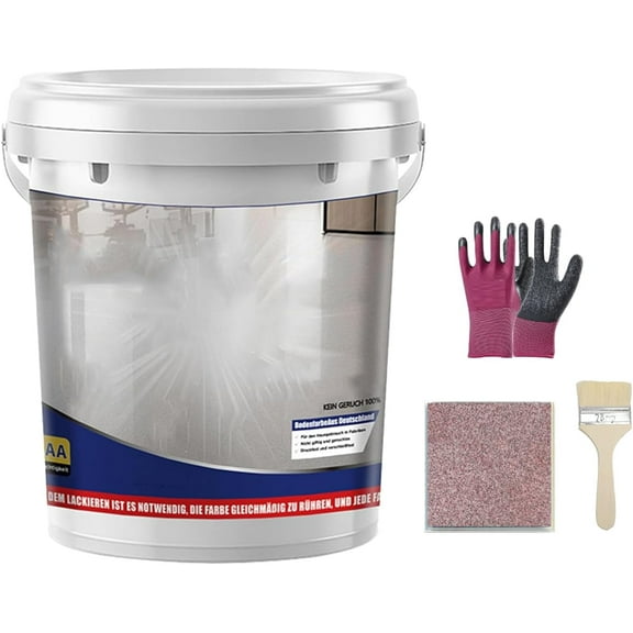 Vansen Floor Paint, Epoxy Colored Sand Floor Paint, High Gloss Marble Finish Epoxy Floors Coating, Wear-Resistant Anti-Slip Self-Leveling Epoxyfloor Paints, Waterproof (Covering 3 square feet,D#)