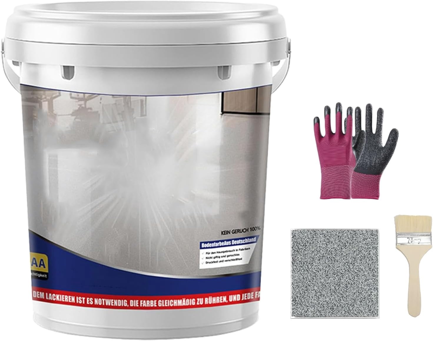 Vansen Floor Paint, Epoxy Colored Sand Floor Paint, High Gloss Marble Finish Epoxy Floors Coating, Wear-Resistant Anti-Slip Self-Leveling Epoxyfloor Paints, Waterproof (Covering 3 square feet,B#)