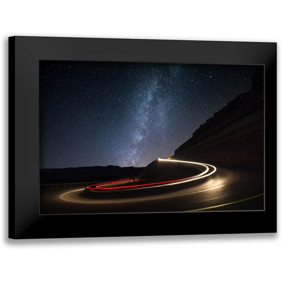 Vansover, Erez 14x11 Black Modern Framed Museum Art Print Titled - Milky Way Over Mitzpe Ramon