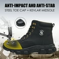 thumbnail image 1 of Vantalaria Waterproof Steel Toe Boots For Men Comfortable Safety Work Boots Indestructible Shoes Non Slip Puncture Resistant Industrial Construction Boots, 1 of 7