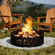 36" Wood Burning Fire Pit Ring for Outdoor Bonfire Party Camping Backyards (Lattice Version)