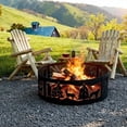 thumbnail image 1 of Red Mountain Valley 36" Wood Burning Fire Pit Ring for Outdoor Bonfire Party Camping Backyards (Wildlife Version), 1 of 7