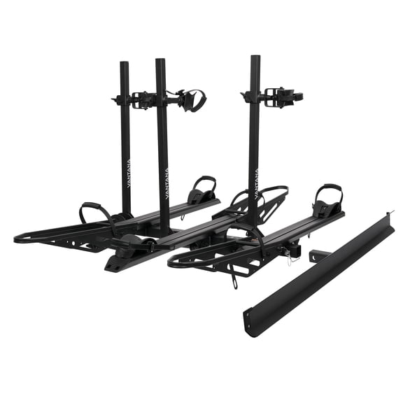 Vantana Foldable 3-Ebike Rack with Loading Ramp, 250 lbs Heavy-Duty Hitch Bike Carrier for 2" Receiver Fits 5" Fat Tires & 50" Wheelbase