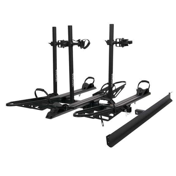 Vantana Steel Aluminum Foldable 3-Ebike Hitch Rack with Loading Ramp, 250 lbs Heavy Duty Bike Carrier for 2" Receiver, Fits 5" Fat Tires RV SUV Truck Van