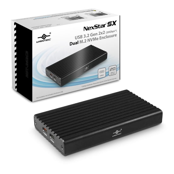 Vantec NST262C3 Dual M.2 NVMe Enclosure USB 3.2