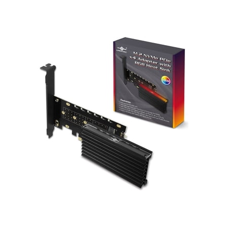 Vantec UGTM2PC12RGB M.2 NVMe PCIe x4 Adapter with ARGB Heatsink