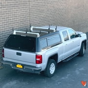 Vantech GFY Heavy Duty 2 Bar Ladder Roof Rack Fits Truck Toppers/Camper Shell White