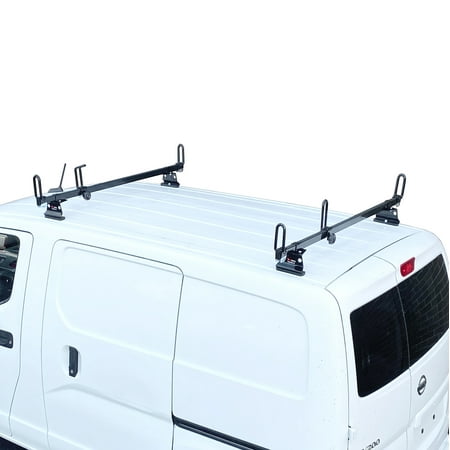 Vantech Heavy Duty 2 Bar Ladder Roof Rack Compatible with Nissian NV200 (Black)