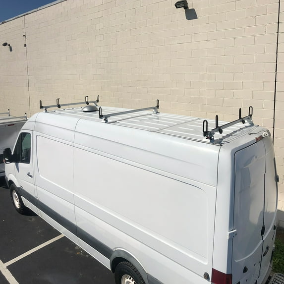 Vantech Heavy Duty 3 Bar Ladder Roof Rack, Fits Mercedes/Dodge Sprinter 2007 On High Roof